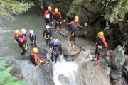 Family fun river canyoning in the French Pyrenees