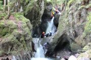 Early summer river canyoning in the Pyrenees