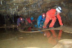 Cave explorations on a summer multi activity holiday