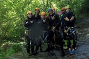 Family holiday canyoning fun in France