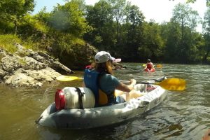 Kayaking on the river Pyrenees