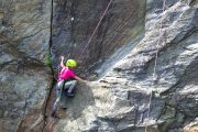 Gutsy girls enjoy rock climbing in the Pyrenees