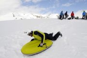 Airboard fun on a winter adventure holiday