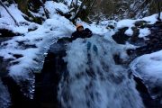 Canyoning on a winter adventure holiday