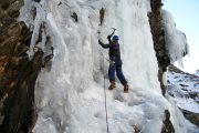 Ice climbing adventures on a winter holiday in France