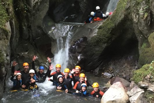 Smiles after river canyoning fun