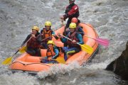 Adrenaline fuelled river rafting Pyrenees