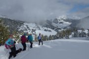 Taking in the views snowshoeing in the Pyrenees