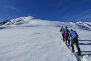 Heading on up guided snowshoeing break