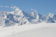 Stunning snowy Pyrenees mountains