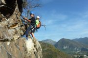 Kids of all ages test themselves on via ferrata