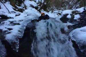 Winter canyoning in the Pyrenees