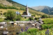 A village church seen on this Pyrenees hiking holiday