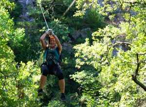 Challenging yourself on a high ropes adventure