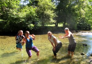 Cool off in rivers on a cycling holiday in France