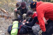 Checking the map on a Pyrenees bear tracking wildlife holiday