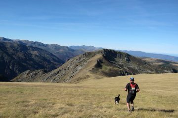 Fun descent on a mountain running holiday