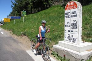 Cycling col de Peyresourde Pyrenees