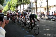 TDF cycling stage arrival in Luchon