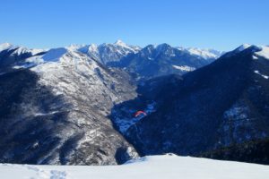 paragliding descent to Luchon