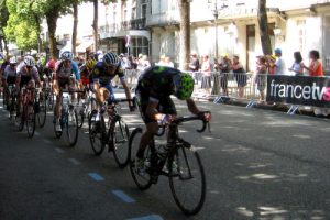 TDF stage finish in Luchon