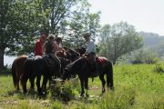 Water break on the Transhumance horse trek