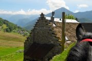 Traditional Couserans building in Ariege Pyrenees