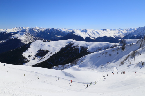 Superbagnères ski resort in the French Pyrenees Superbagneres ski resort in the French Pyrenees