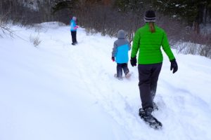 Going on a family snowshoeing adventure