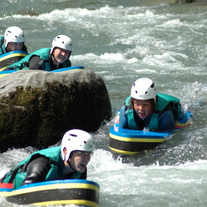 Riverboarding is an option on a family adventure holiday