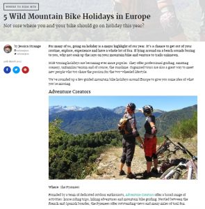 Total Women's Cycling MTB holiday feature