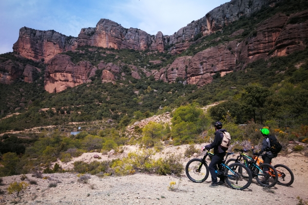 Taking a break mountain biking in Spain