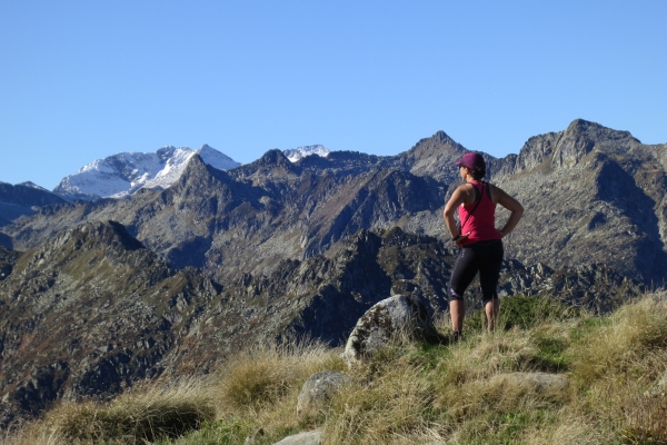 Mindful hiking in the Pyrenees mountains