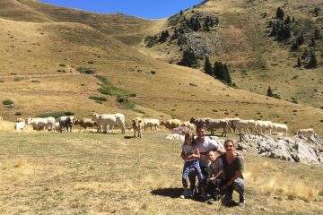 Family on a sustainable adventure holiday