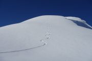 Easy slopes on a ski touring course