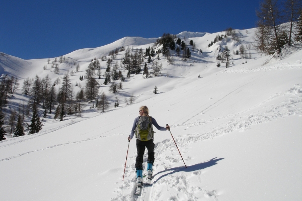 Skiing in the back-country Skiing in the back-country