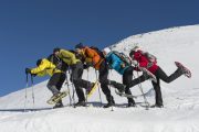 group snowshoeing in the Pyrenees