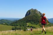 Trail running down to Montsegur